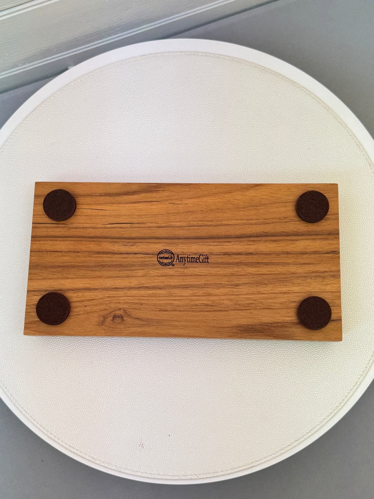 Mirrored Stand Large for figurines or gems. Figured wood.