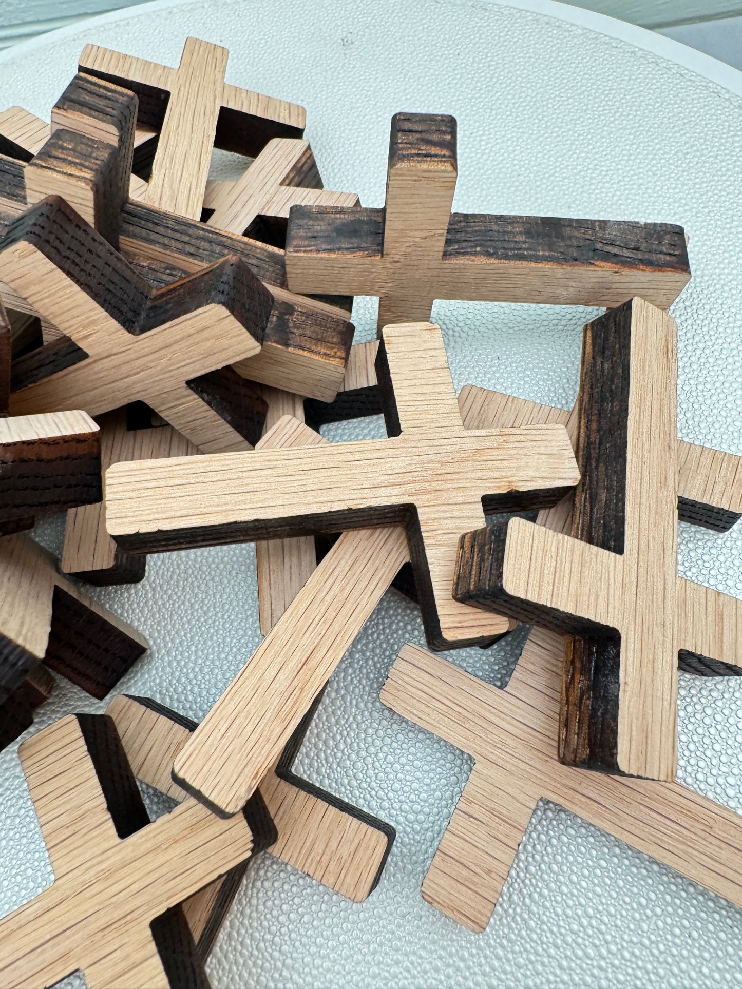 Small Red Oak Crosses - lot of 36