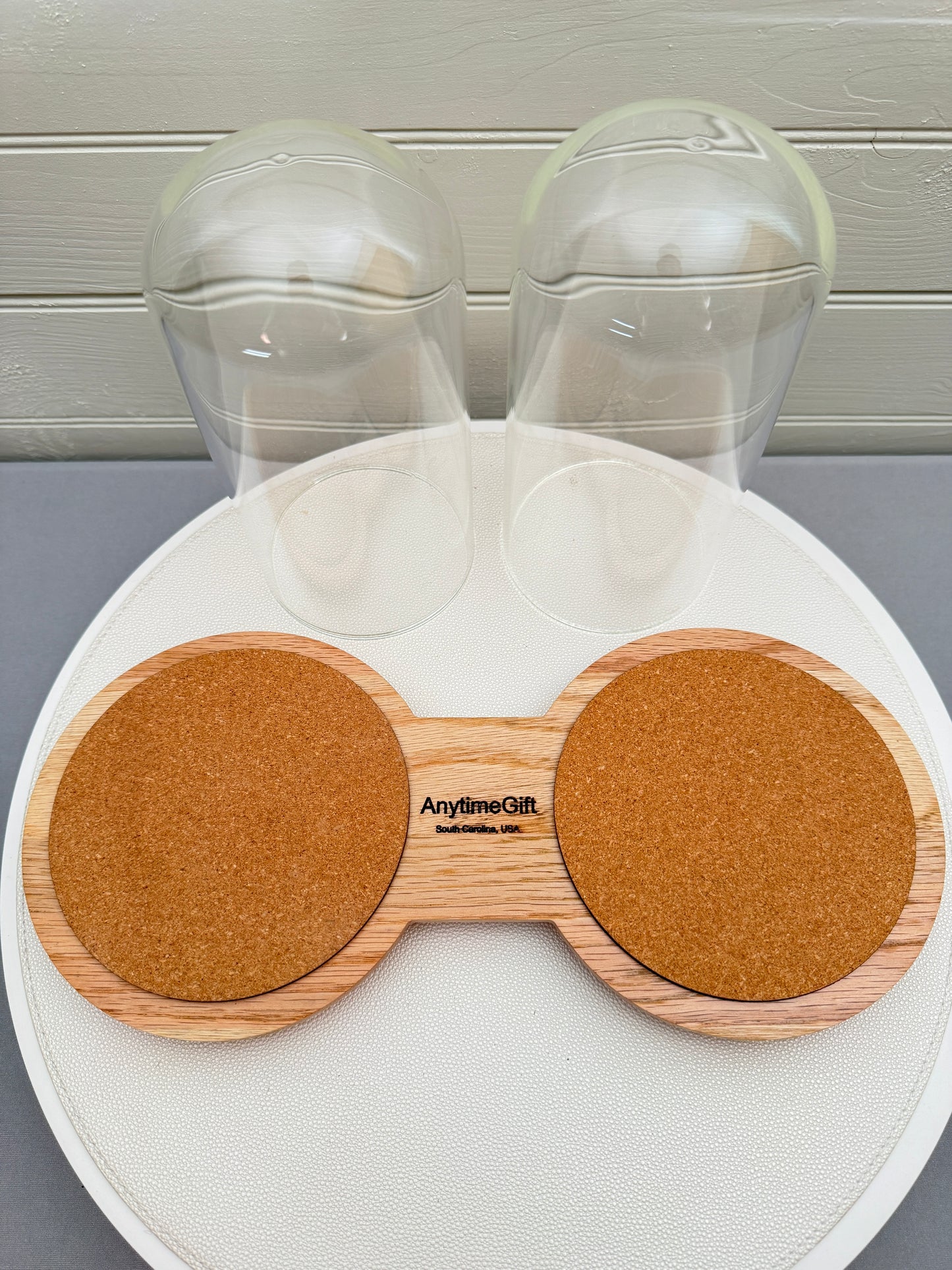 Large Showcase Display with 2 glass domes