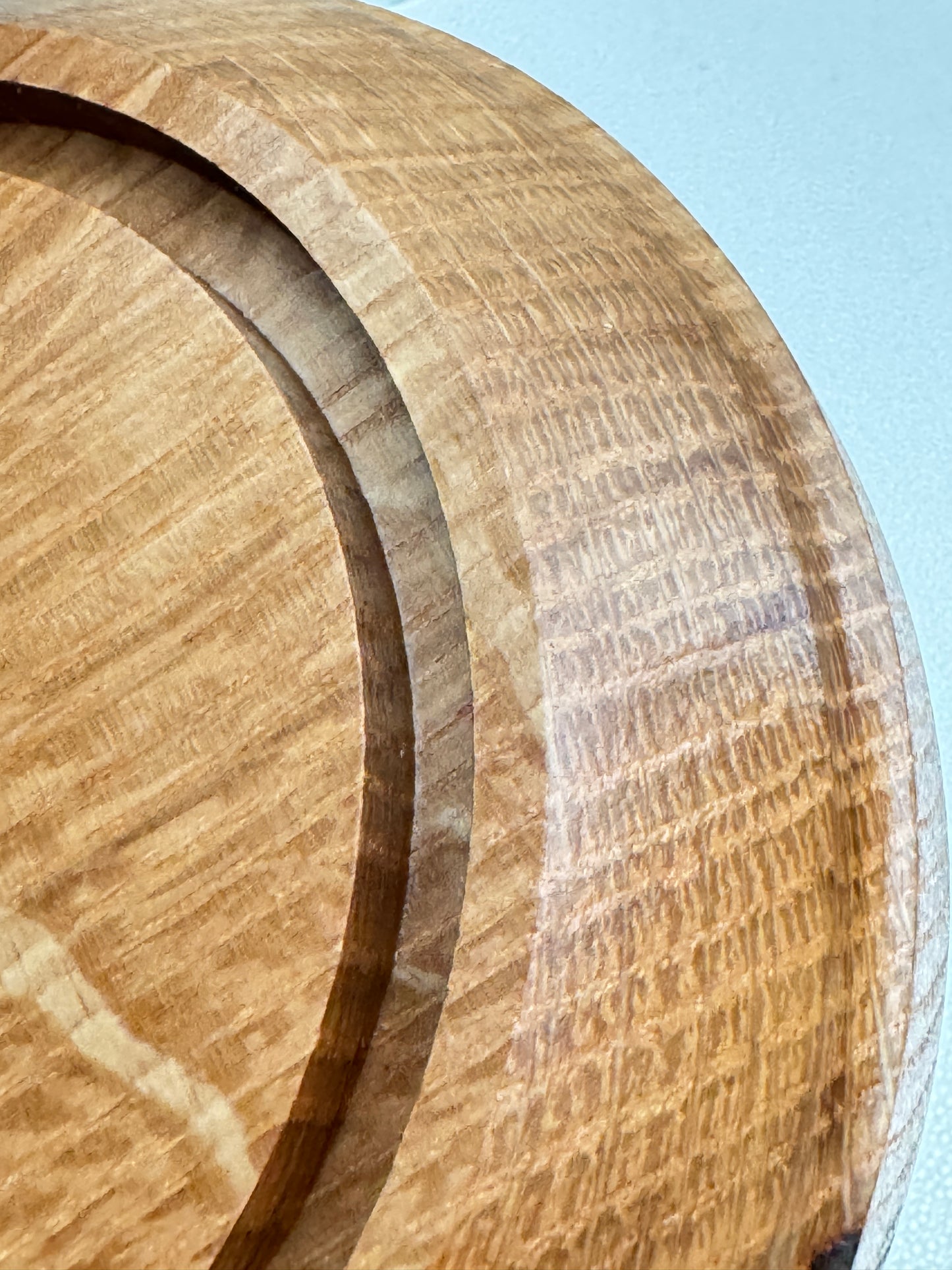 Oak Showcase Display with Glass Dome