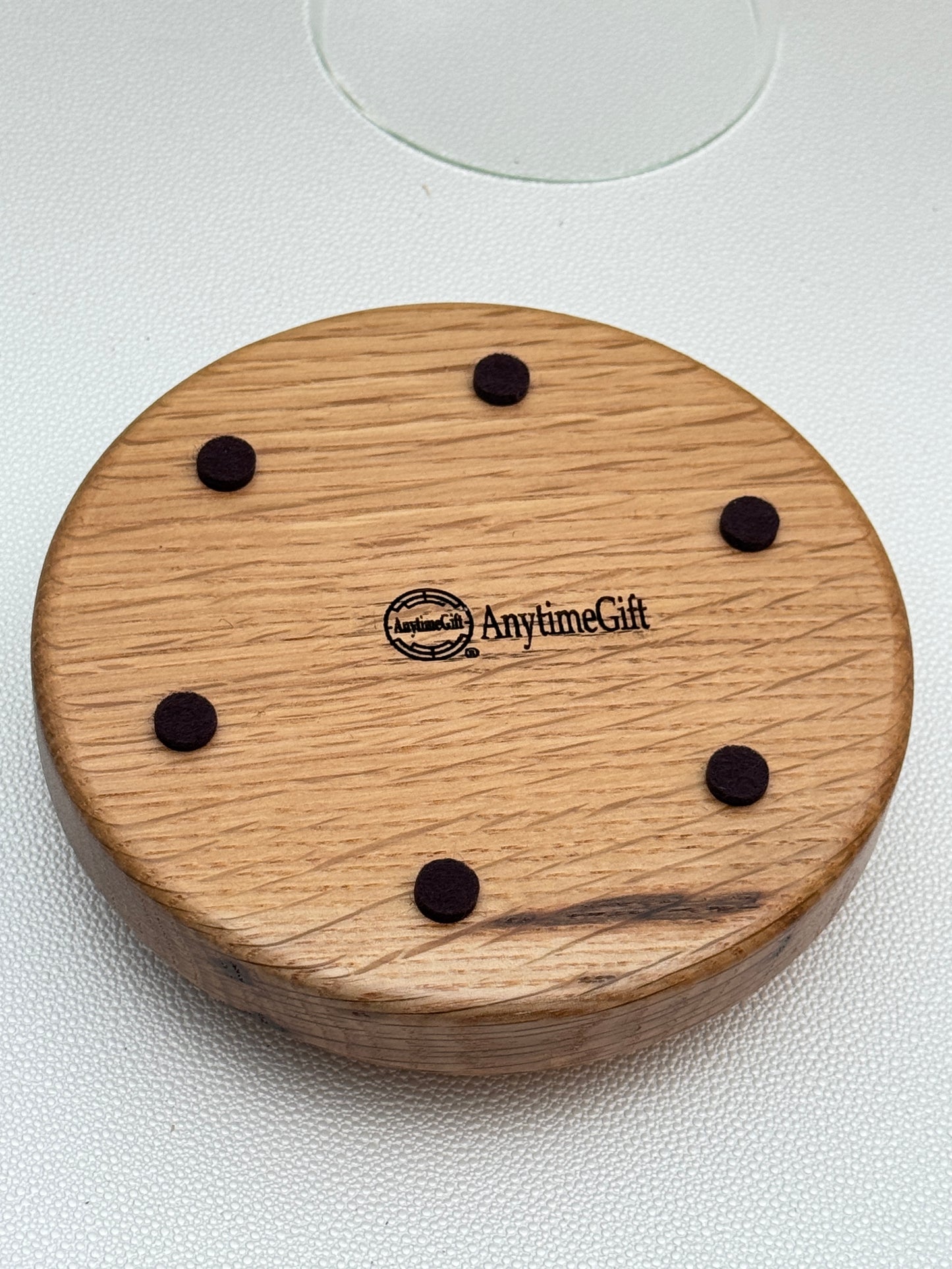Oak Showcase Display with Glass Dome
