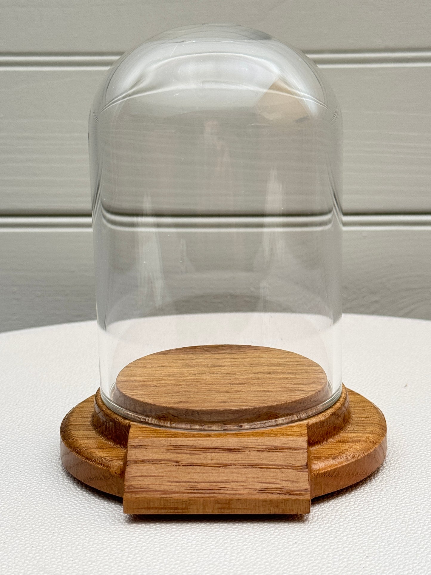 Oak Display with Glass Dome