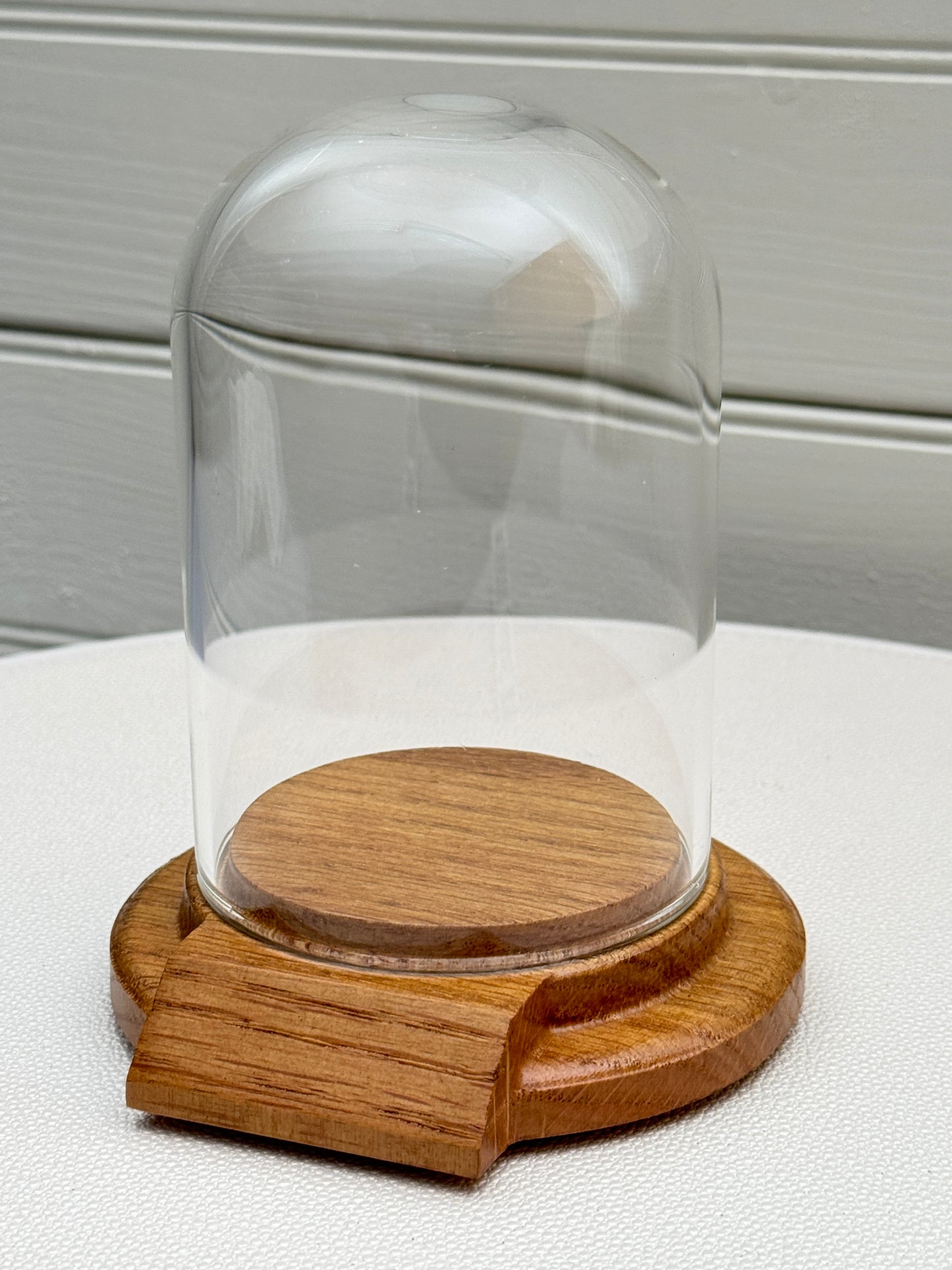 Oak Display with Glass Dome