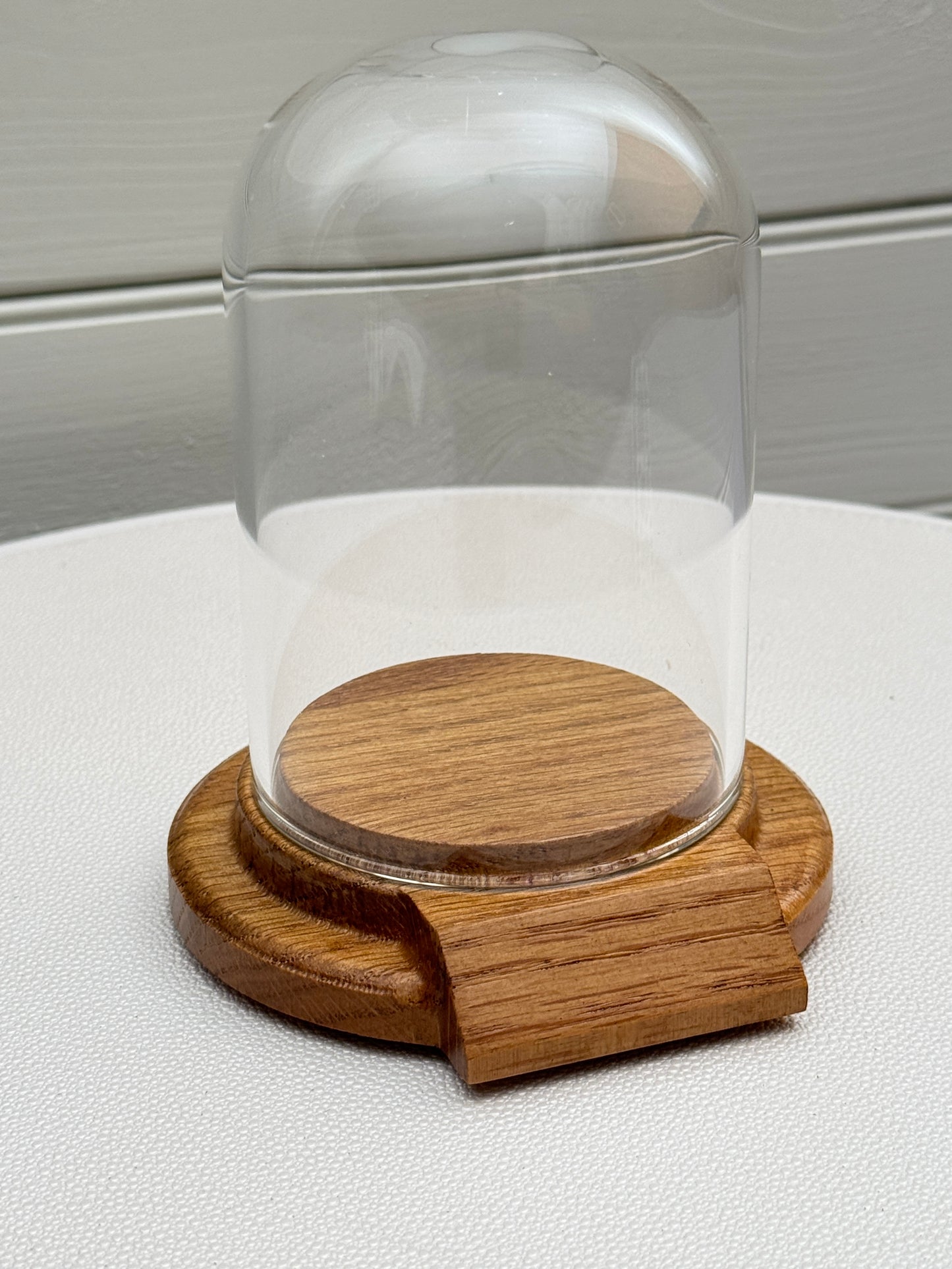 Oak Display with Glass Dome
