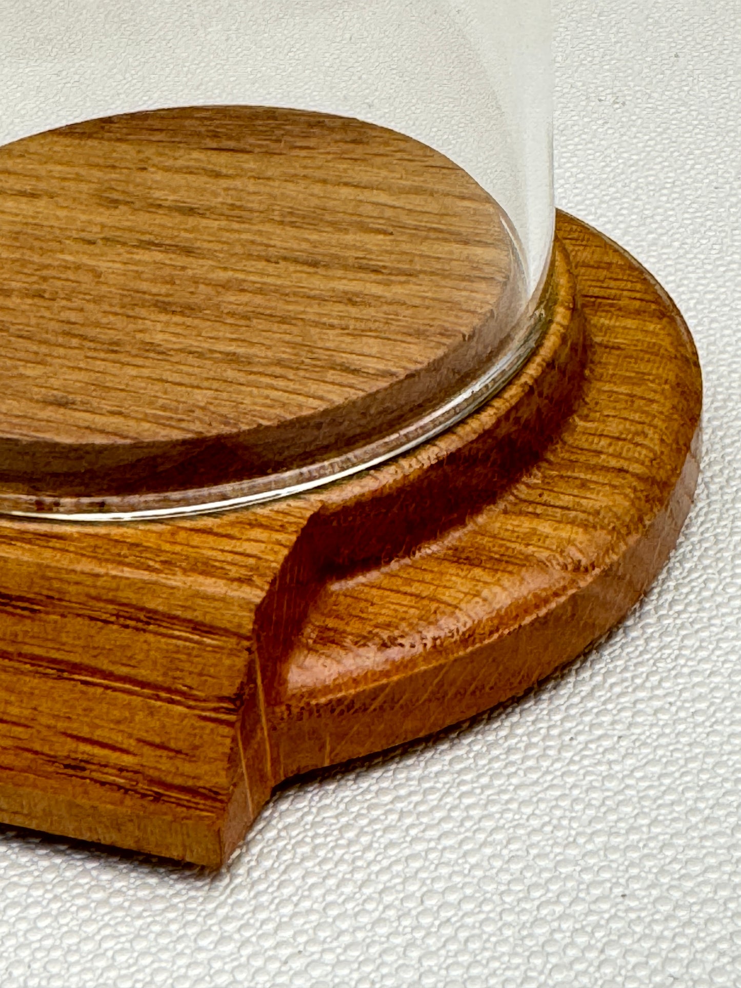 Oak Display with Glass Dome