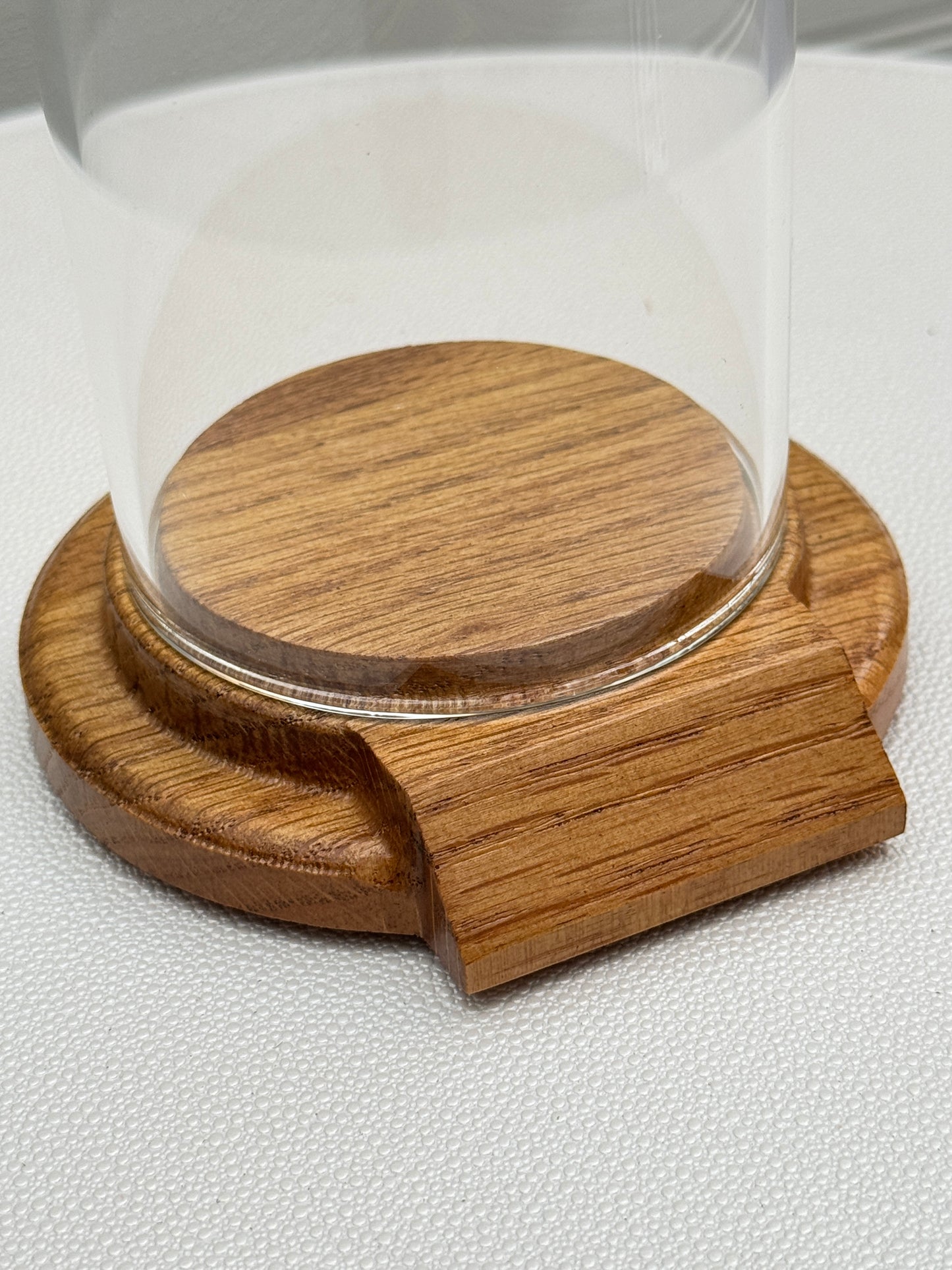 Oak Display with Glass Dome