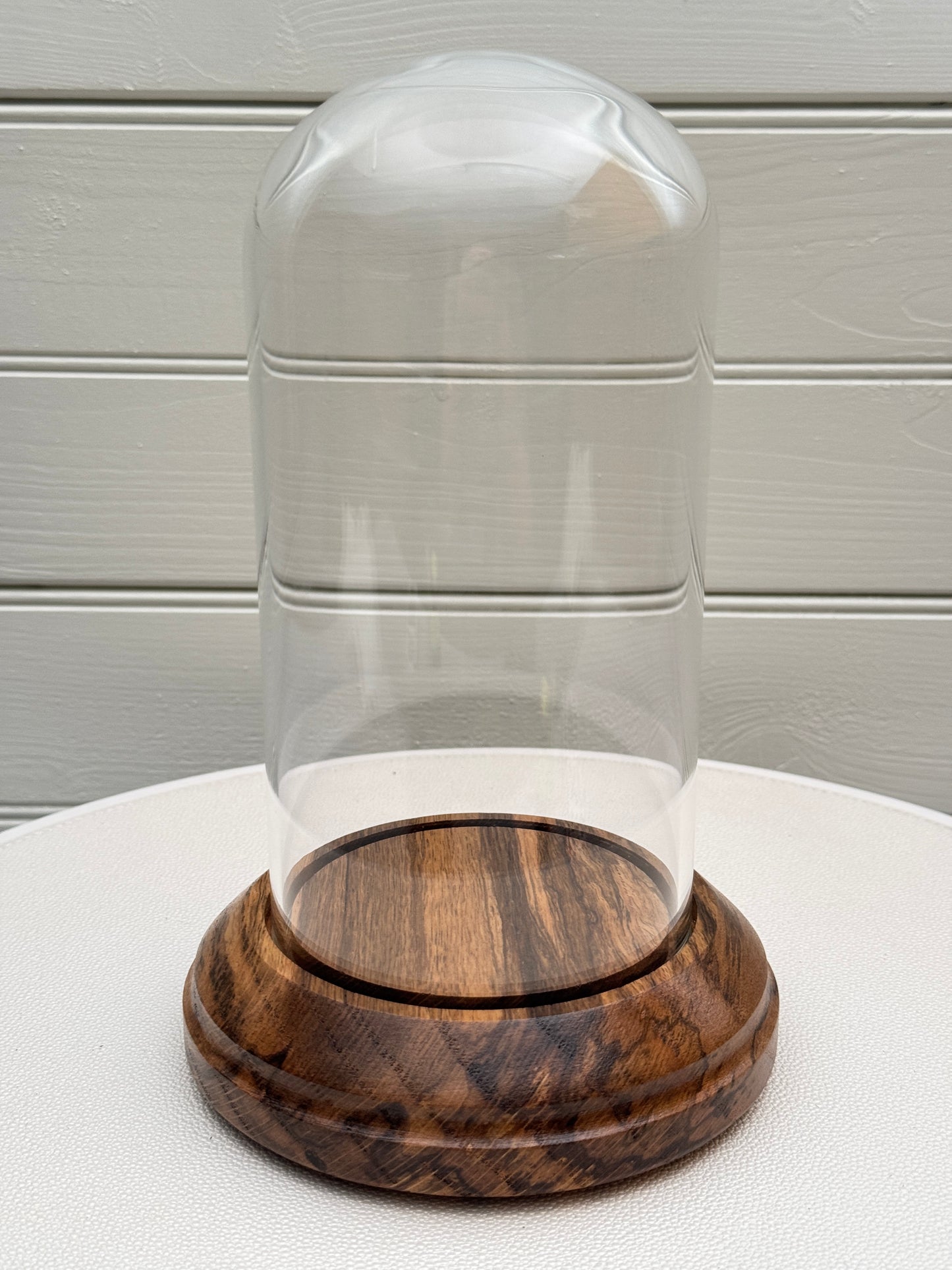 Oak Showcase Display with Glass Dome