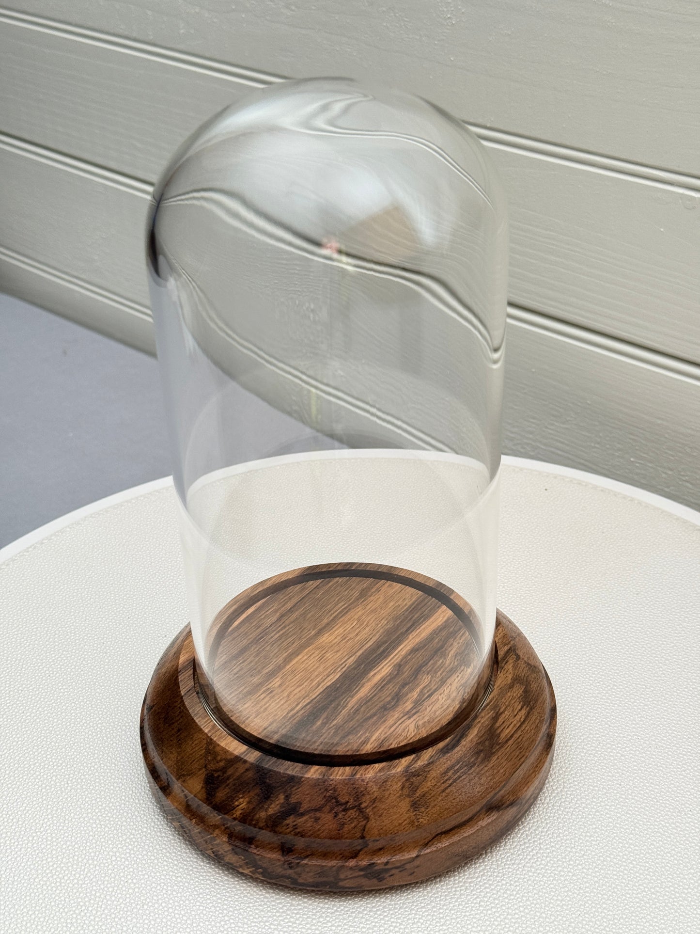 Oak Showcase Display with Glass Dome