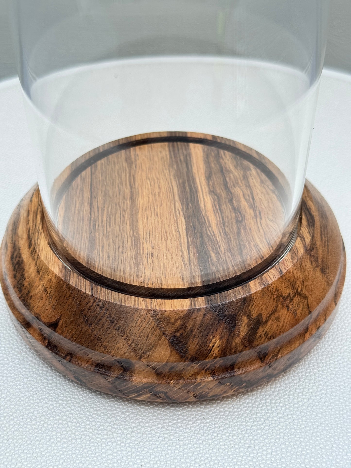 Oak Showcase Display with Glass Dome