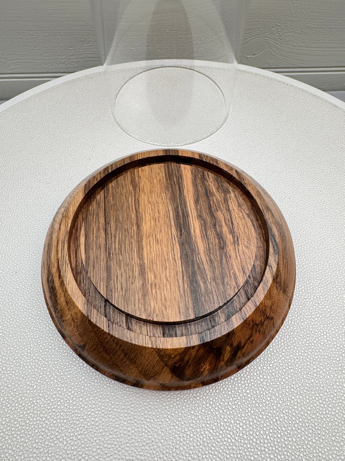 Oak Showcase Display with Glass Dome