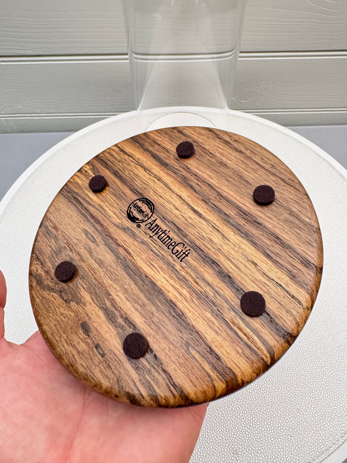 Oak Showcase Display with Glass Dome