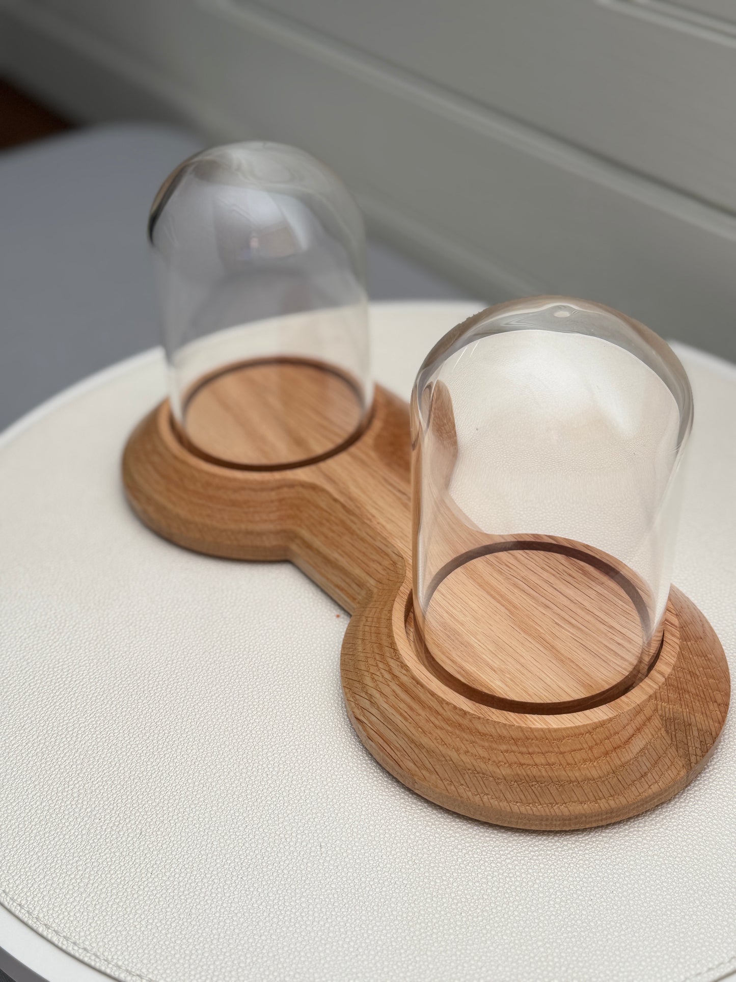Showcase Display with 2 glass domes