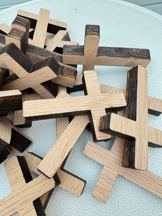 Small Red Oak Crosses - lot of 36