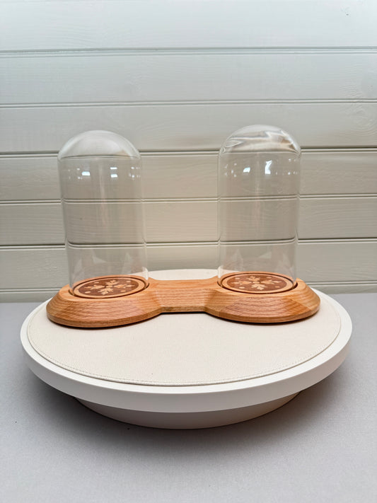 Large Showcase Display with 2 glass domes