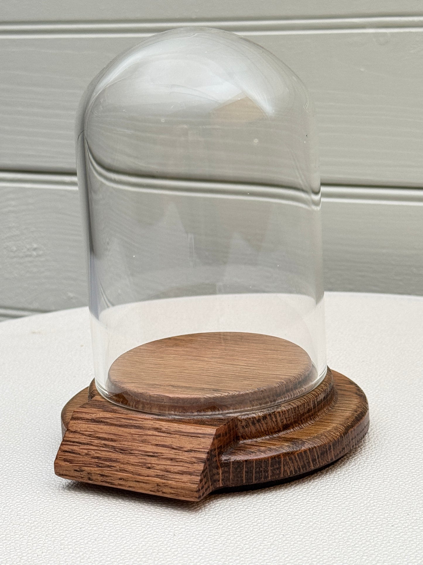 Oak Display with Glass Dome