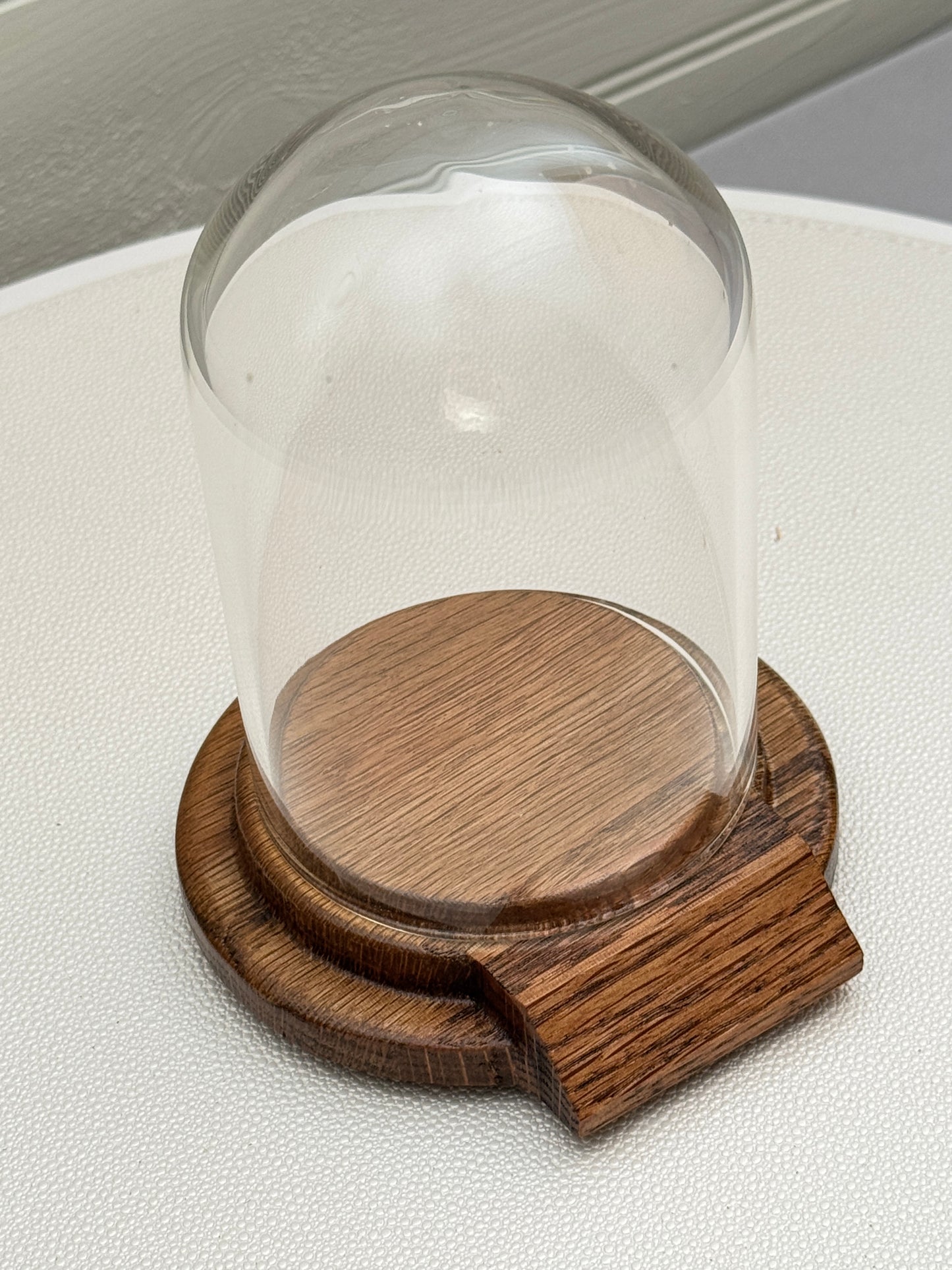 Oak Display with Glass Dome