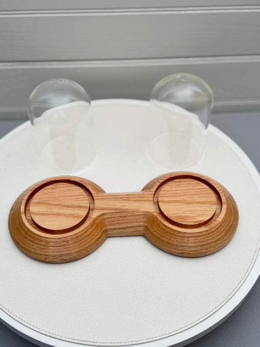 Showcase Display with 2 glass domes